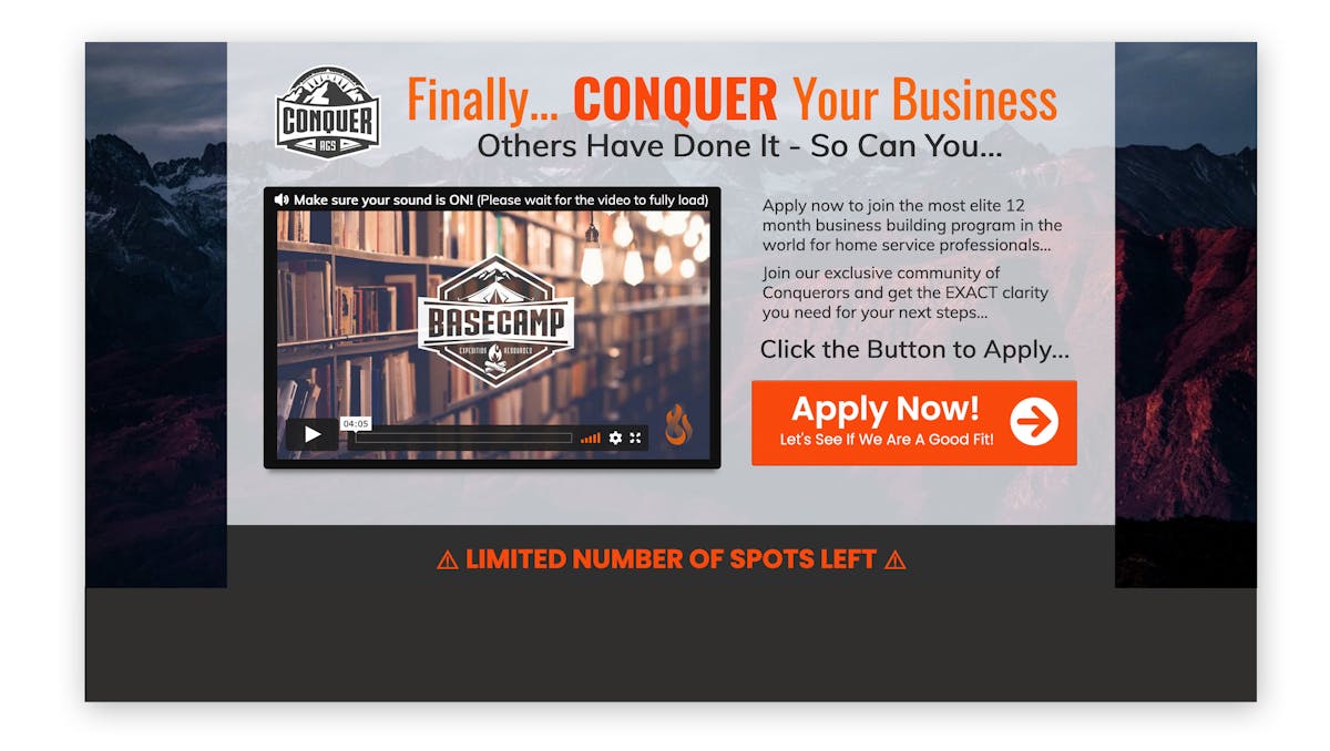 Conquer Homepage