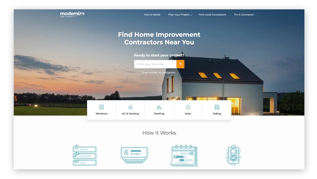 Modernize Homepage