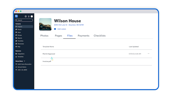 company report template on desktop screen