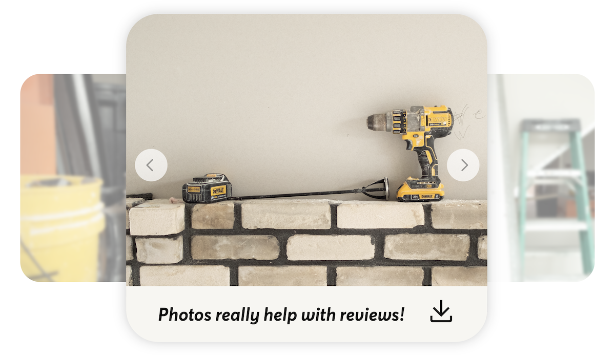 Job site photo captured to support customer reviews.