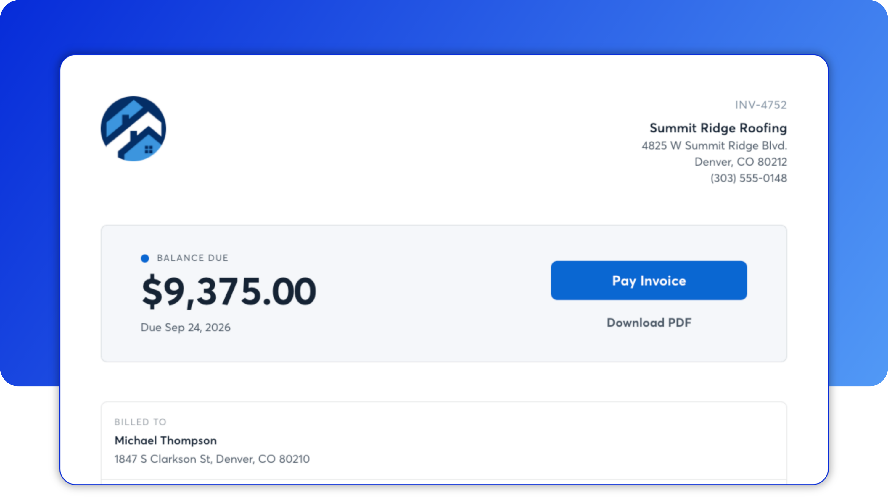 Pay Invoice Company Cam