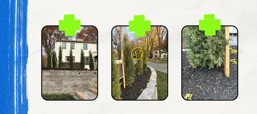 CompanyCam photos automatically attached to a Jobber job request, quote, or work order.