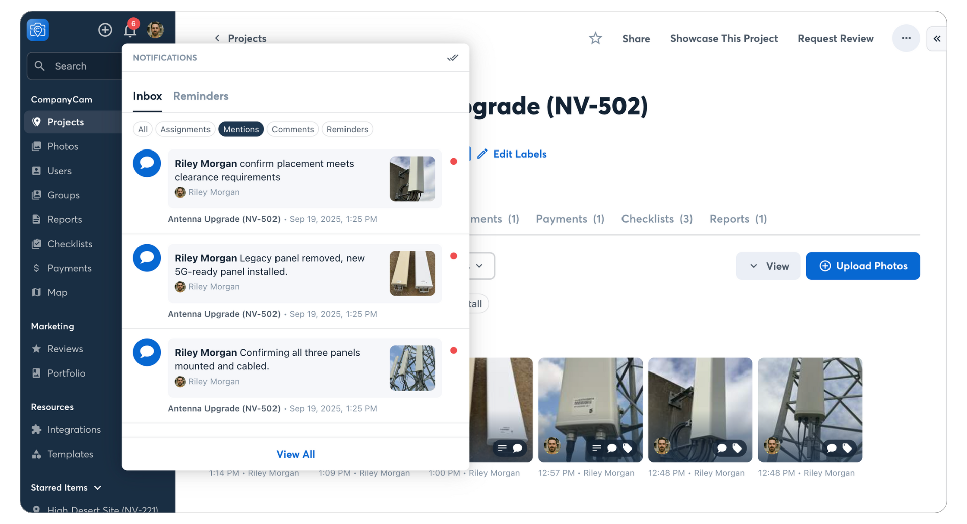 Telecom Antenna Install Project Photos