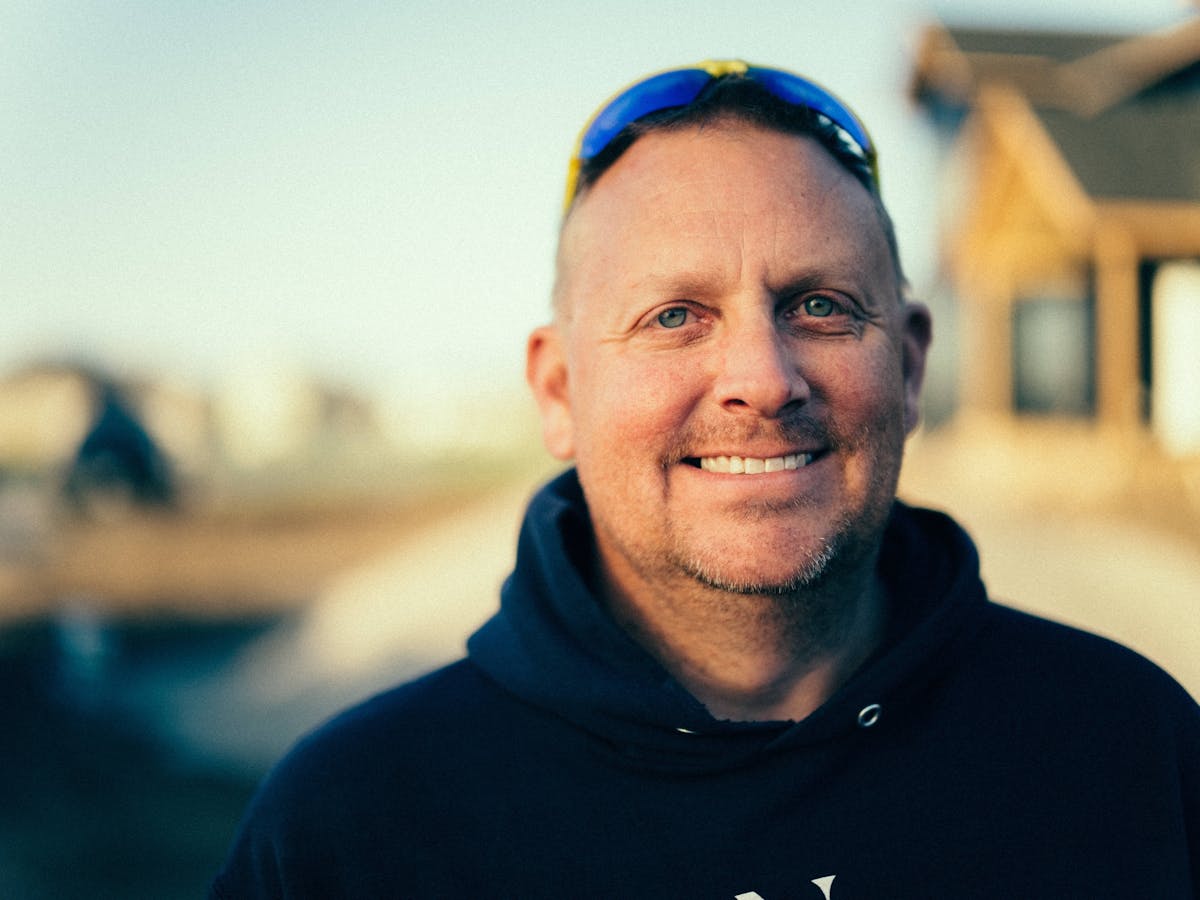 True North superintendent Levi Viter outside of a recent 12,000-sq-ft custom home project.