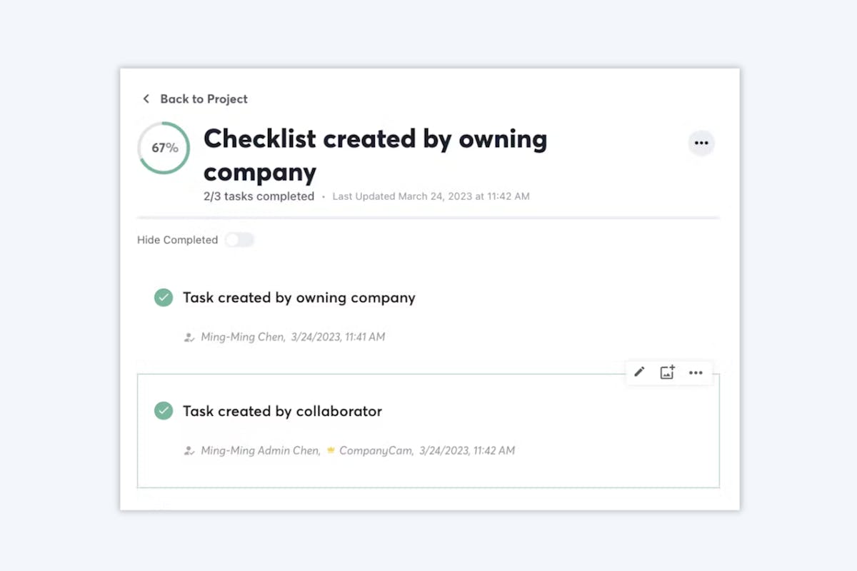 collaborate on checklist
